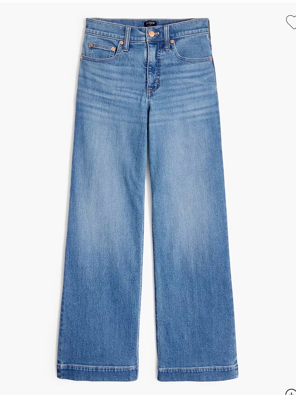 J. Crew Factory Light Blue High-Rise Wide-Leg Jeans